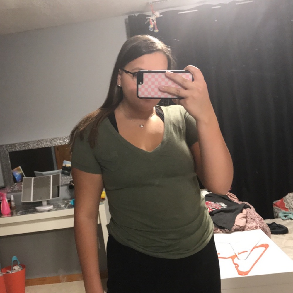 Green v neck